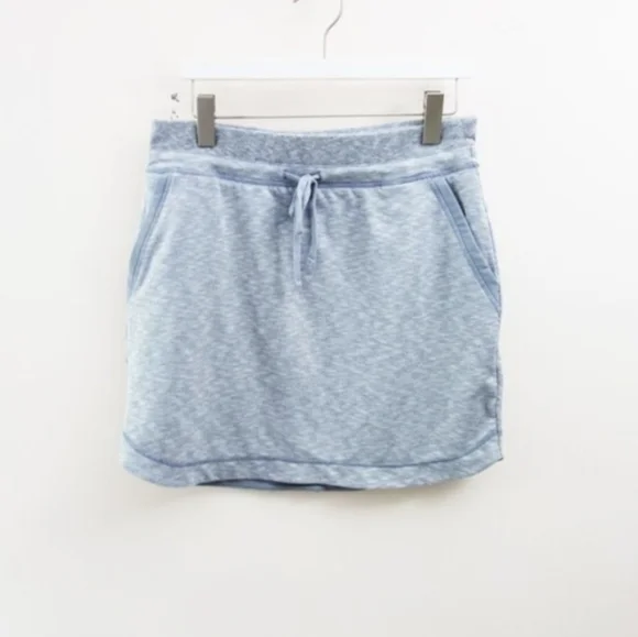Athleta Techie Terry Athletic Skirt Size (M Tall) Heathered Gray EUC - Picture 2 of 7